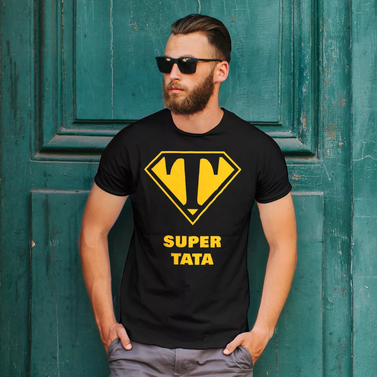 Super Tata - Koszulka Czarna