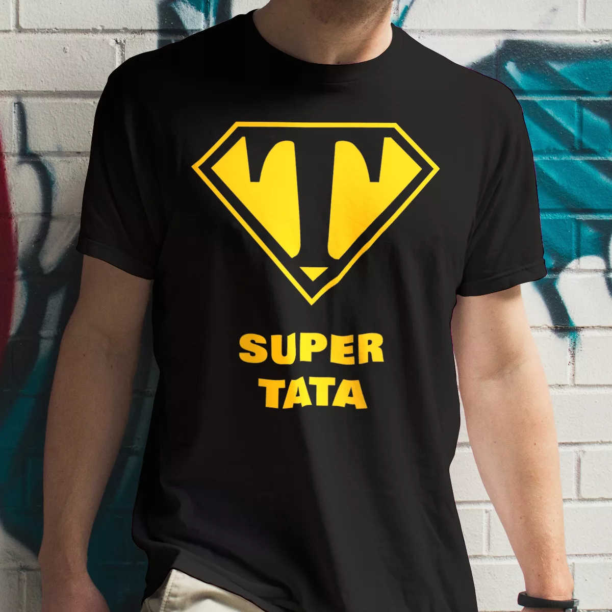 Super Tata - Koszulka Czarna