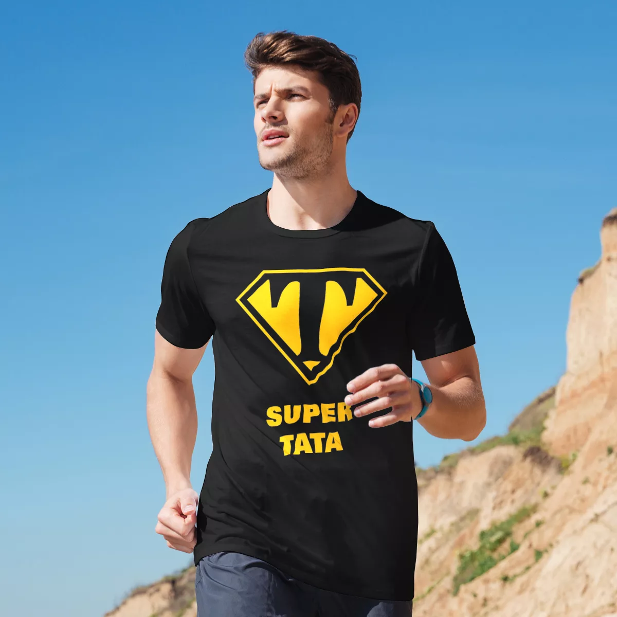 Super Tata - Koszulka Czarna