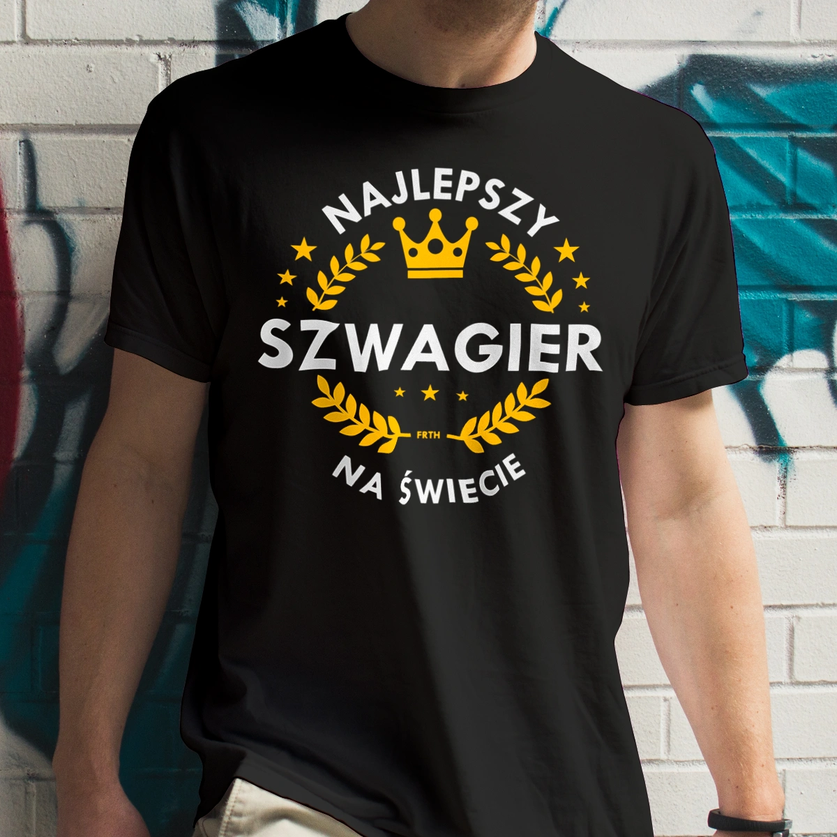Najlepszy szwagier na świecie - Męska Koszulka Czarna