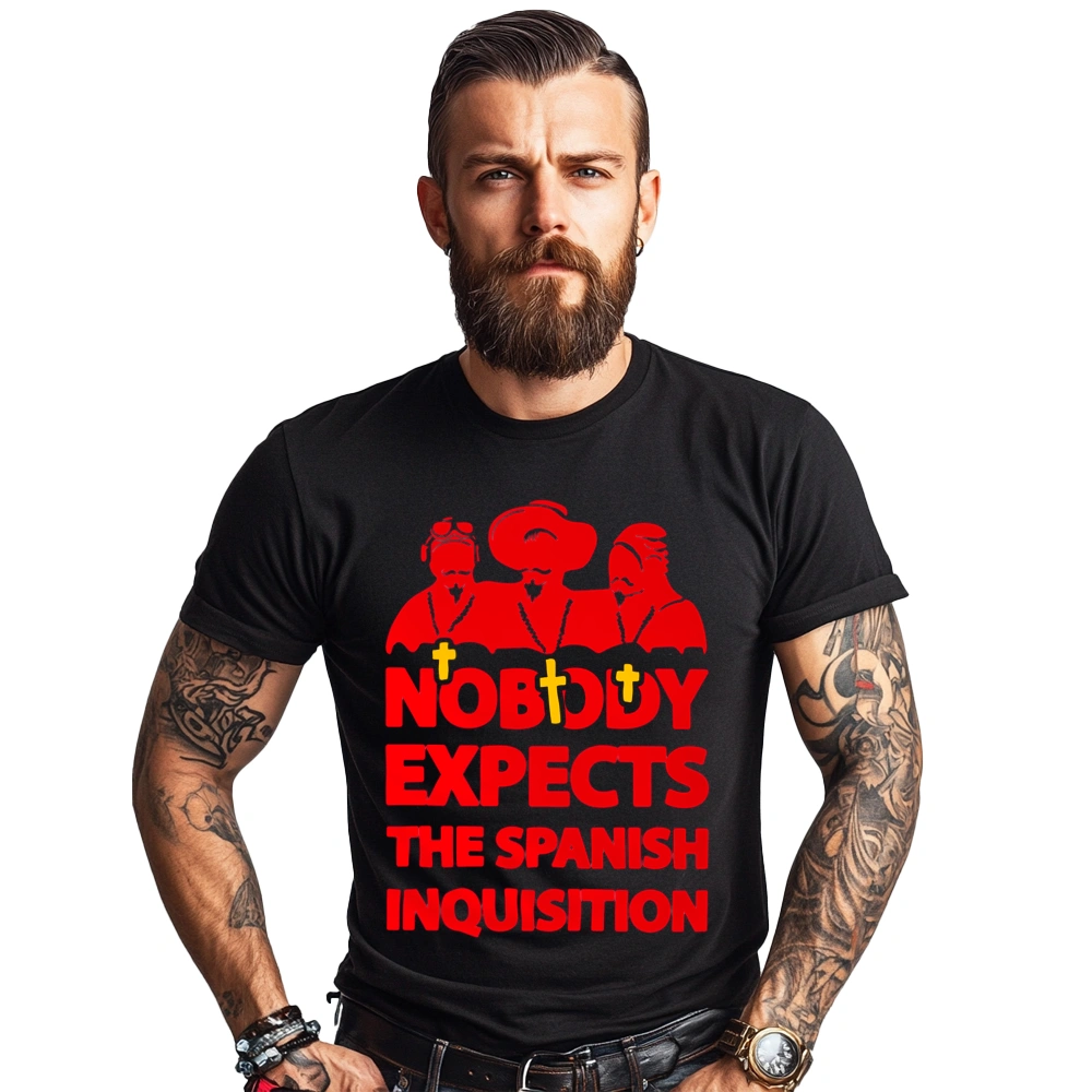 Nobody Expects The Spanish Inquisition - Męska Koszulka Czarna