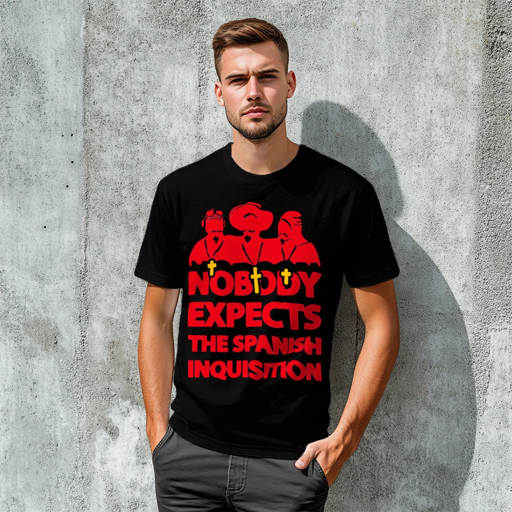 Nobody Expects The Spanish Inquisition - Męska Koszulka Czarna