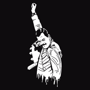 Music Rage Pose - Męska Koszulka Czarna