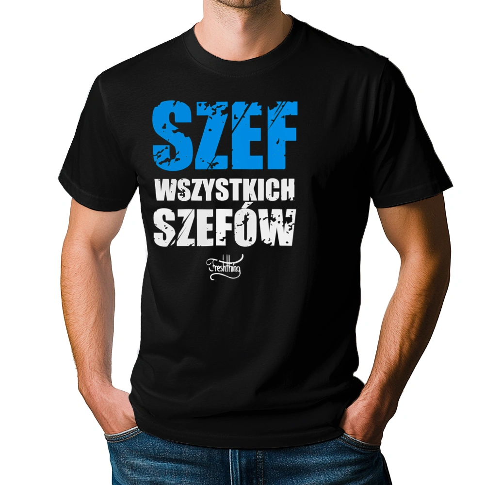 Szef Wszystkich Szefów - Męska Koszulka Czarna