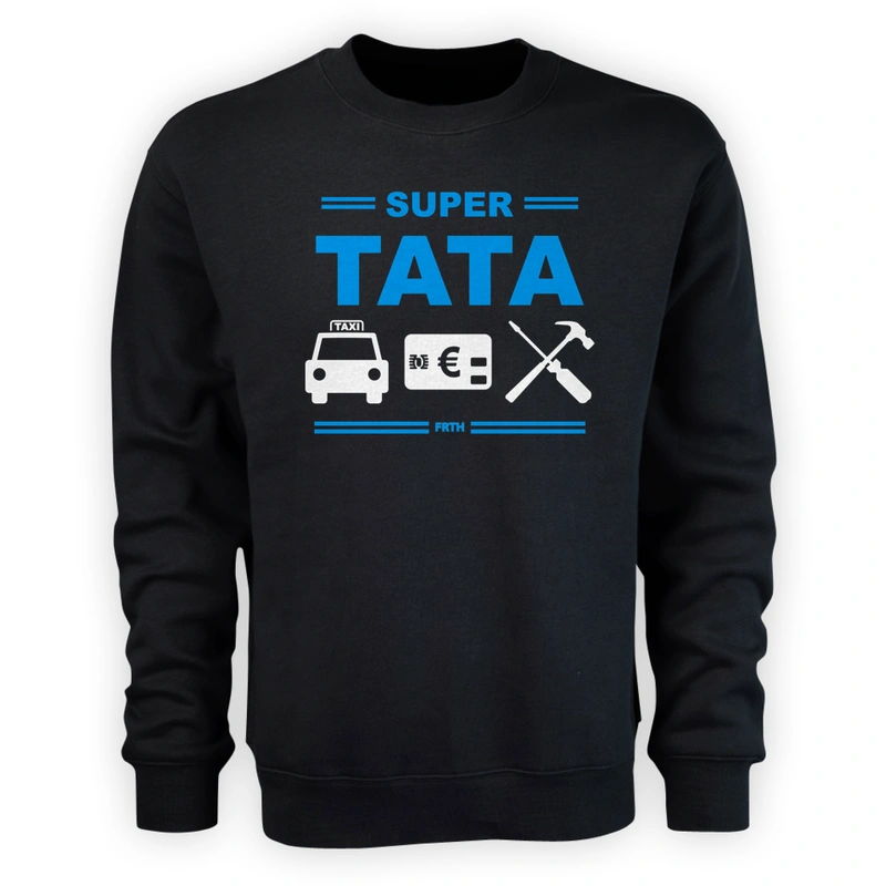 Super Tata Piktogramy - Męska Bluza Czarna