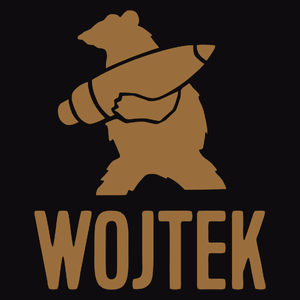 Miś Kapral Wojtek  - Męska Bluza z kapturem Czarna