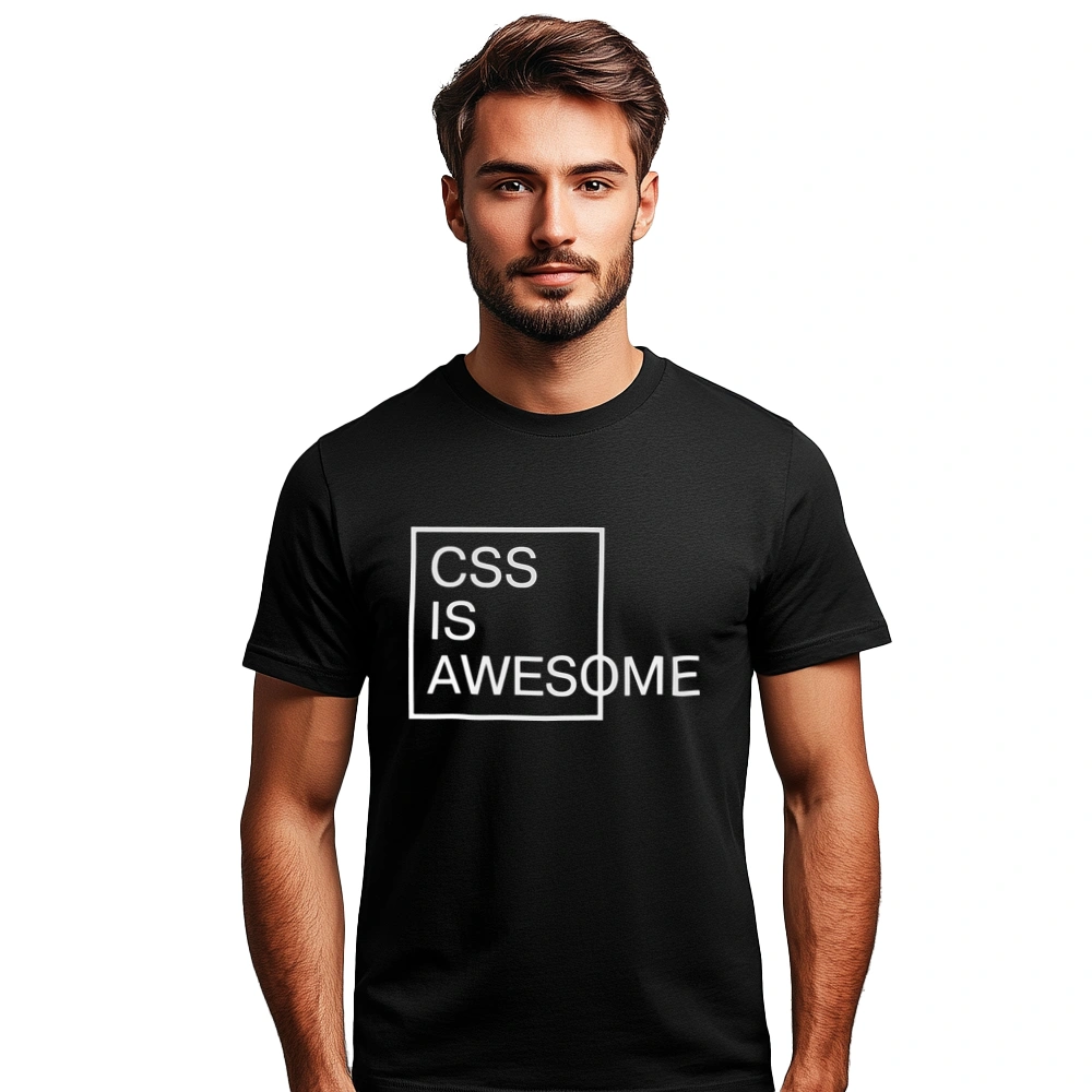 css is awesome - Męska Koszulka Czarna