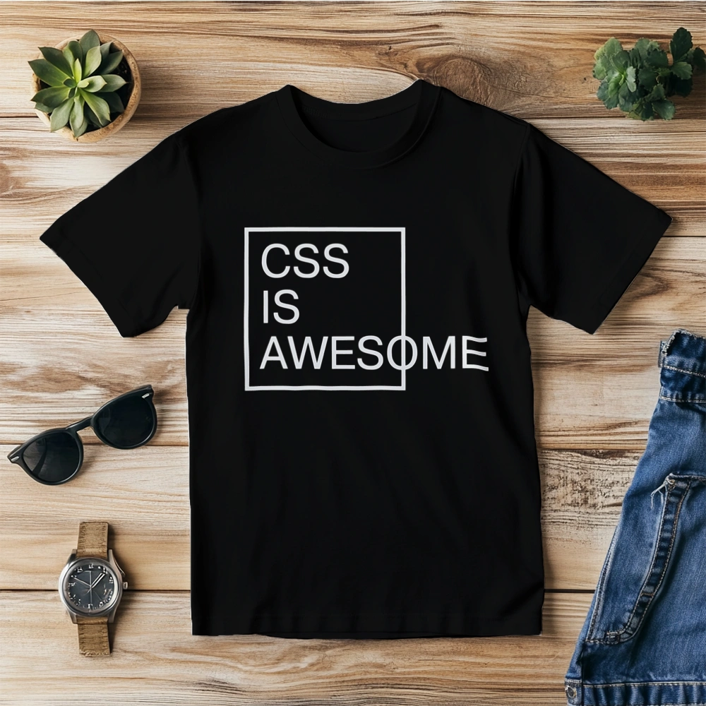 css is awesome - Męska Koszulka Czarna