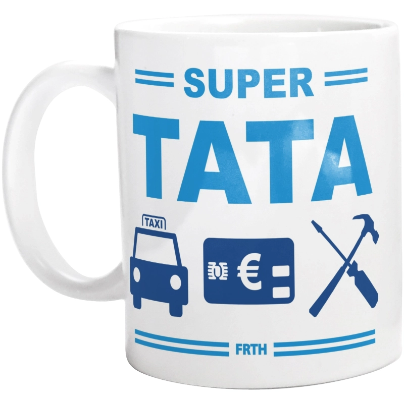 Super Tata Piktogramy - Kubek Biały