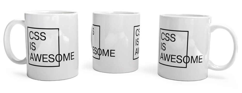 css is awesome - Kubek Biały