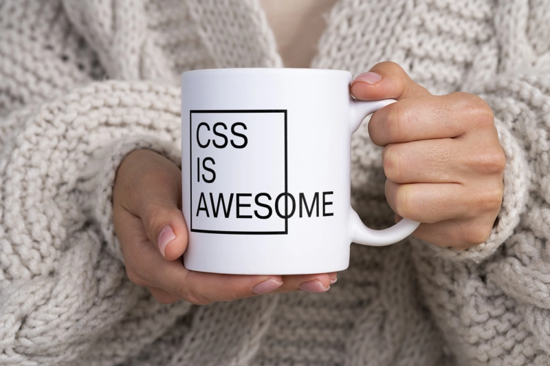 css is awesome - Kubek Biały