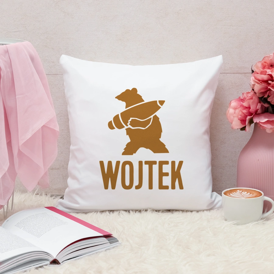 Miś Kapral Wojtek - Poduszka Biała