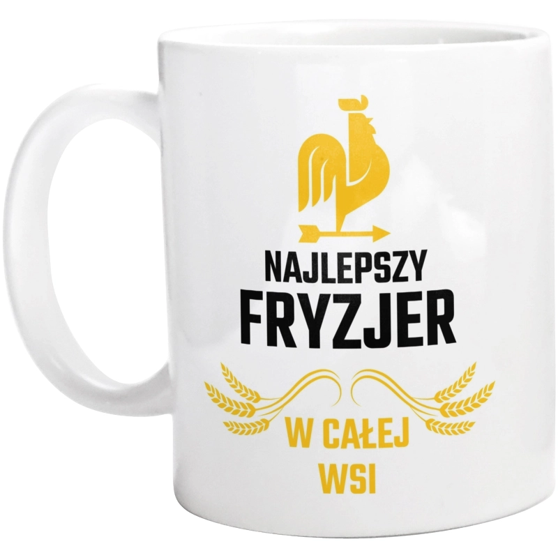 Najlepszy fryzjer w całej wsi - Kubek Biały