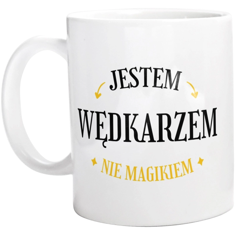 Jestem Wędkarzem Nie Magikiem - Kubek Biały