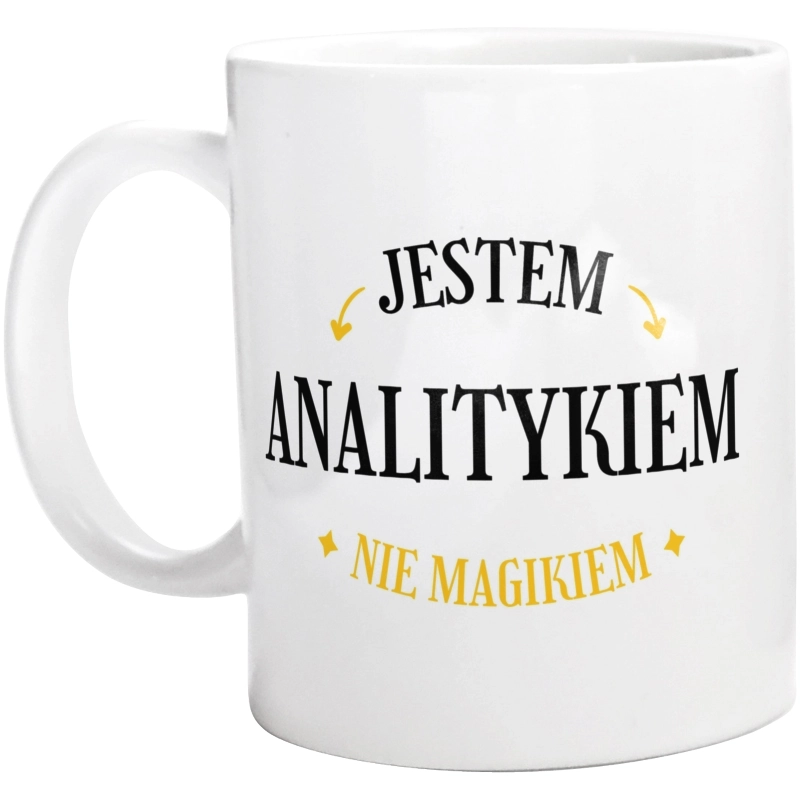 Jestem Analitykiem Nie Magikiem - Kubek Biały