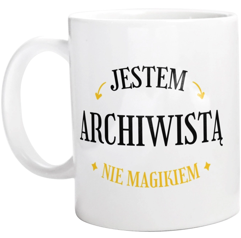 Jestem Archiwistą Nie Magikiem - Kubek Biały