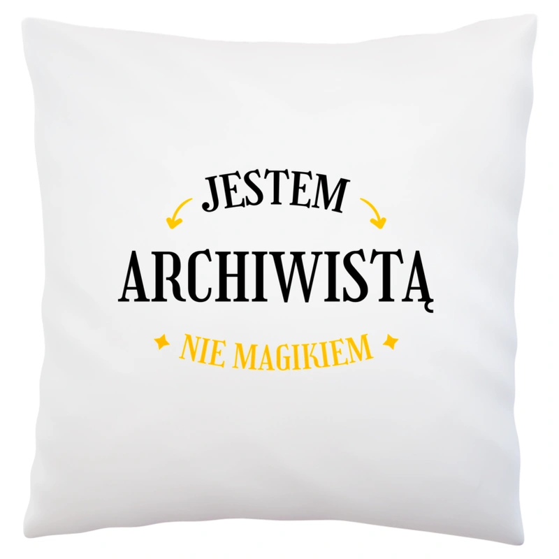 Jestem Archiwistą Nie Magikiem - Poduszka Biała