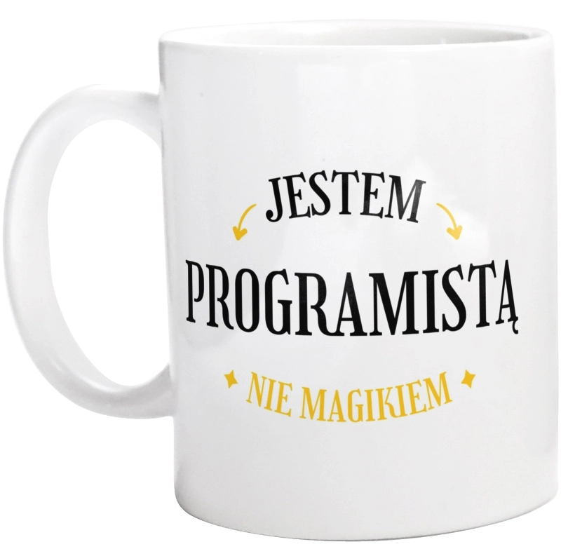 Jestem Programistą Nie Magikiem - Kubek Biały