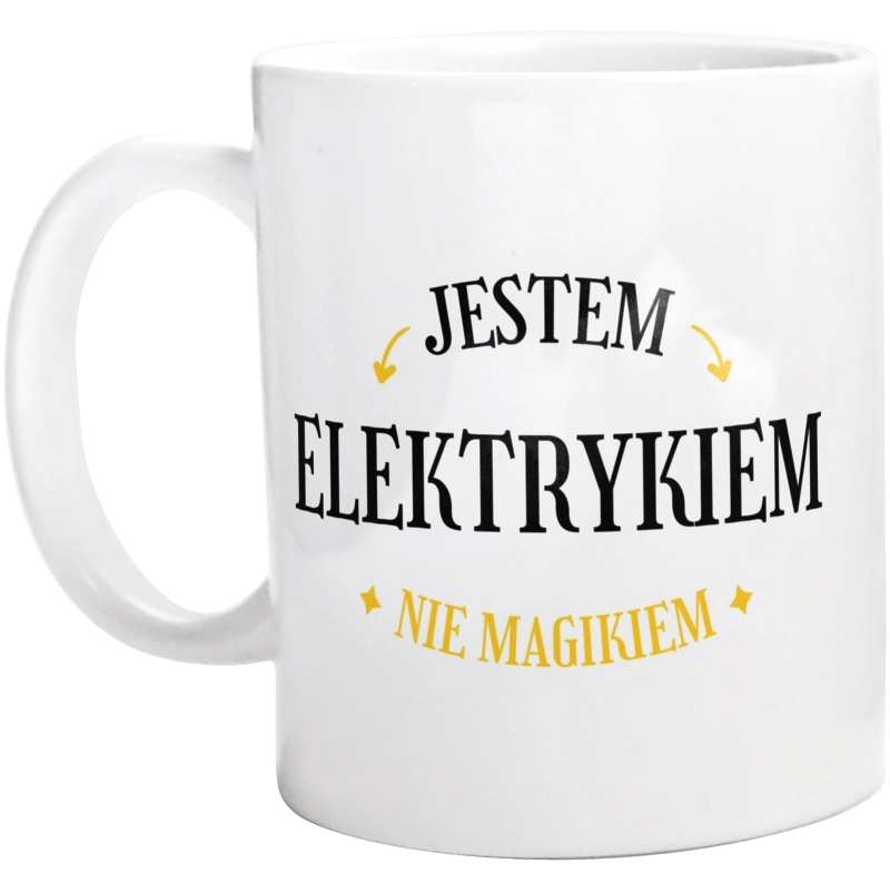 Jestem Elektrykiem Nie Magikiem - Kubek Biały