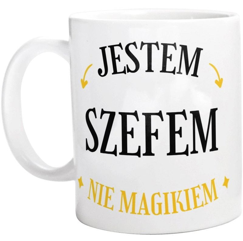 Jestem Szefem Nie Magikiem - Kubek Biały