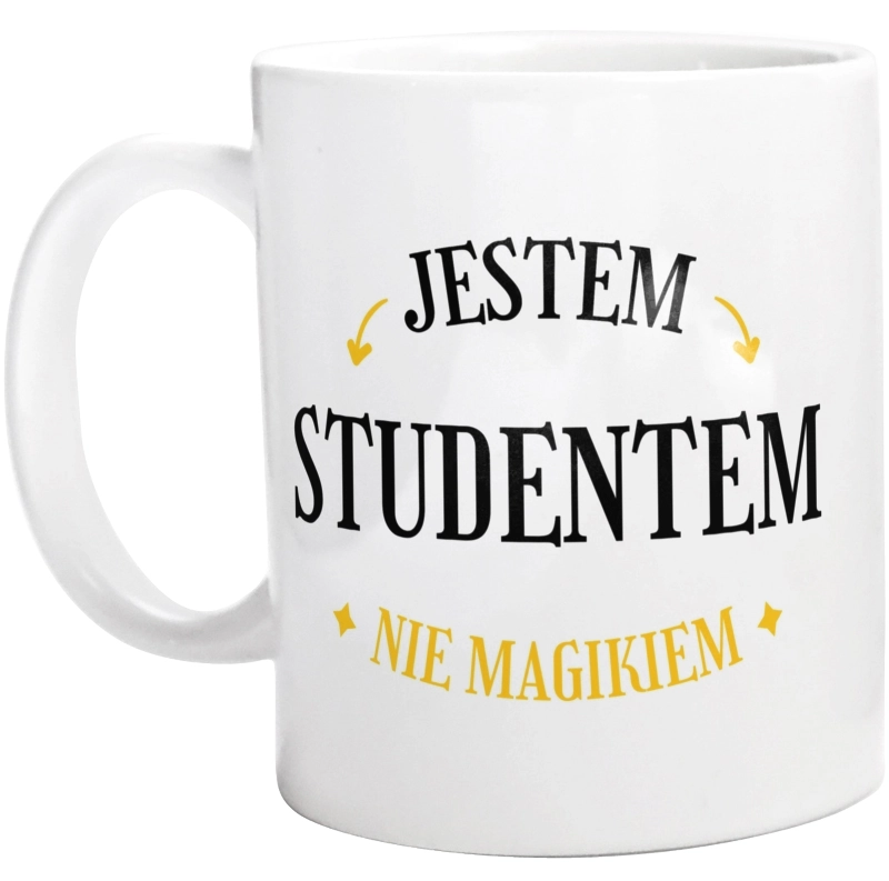 Jestem Studentem Nie Magikiem - Kubek Biały