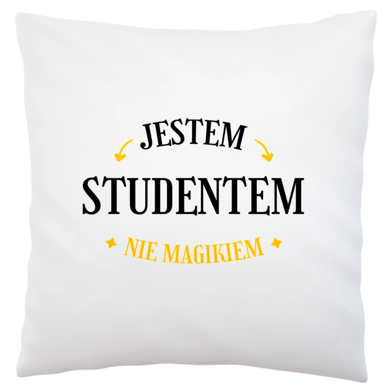 Jestem Studentem Nie Magikiem - Poduszka Biała