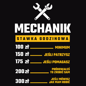 Stawka Godzinowa Mechanik - Męska Koszulka Czarna