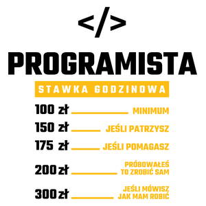 Stawka Godzinowa Programista - Kubek Biały