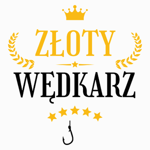 Złoty Wędkarz - Poduszka Biała