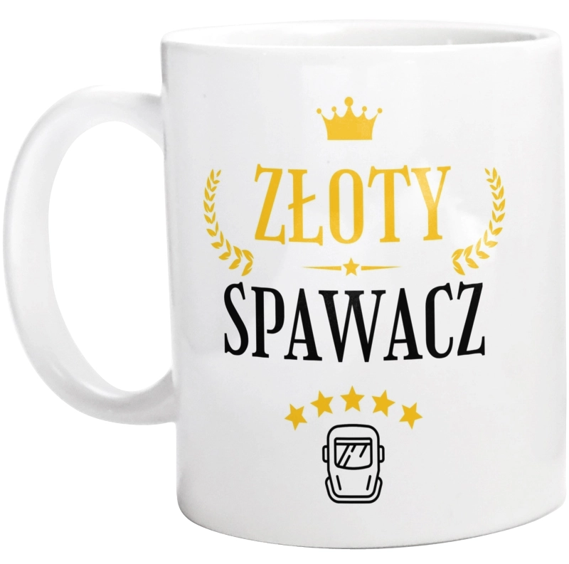 Złoty spawacz - Kubek Biały