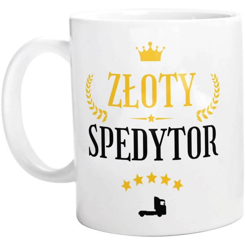 Złoty spedytor - Kubek Biały