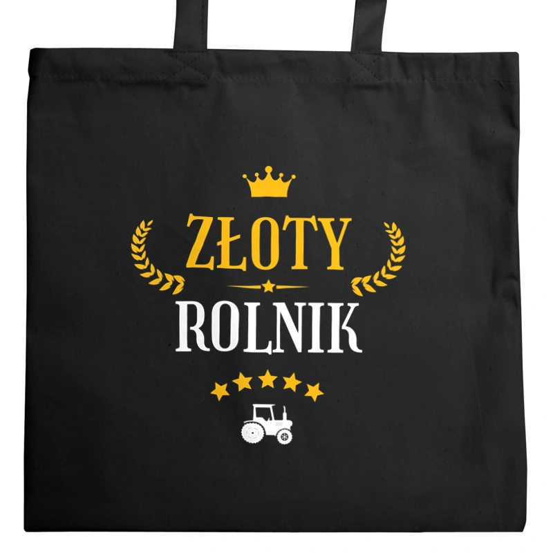 Złoty rolnik - Torba Na Zakupy Czarna