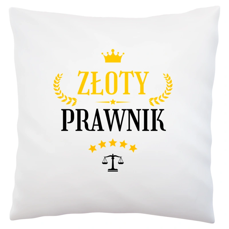 Złoty prawnik - Poduszka Biała