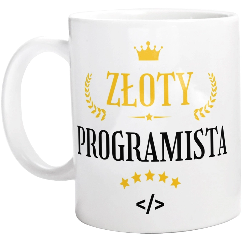 Złoty programista - Kubek Biały