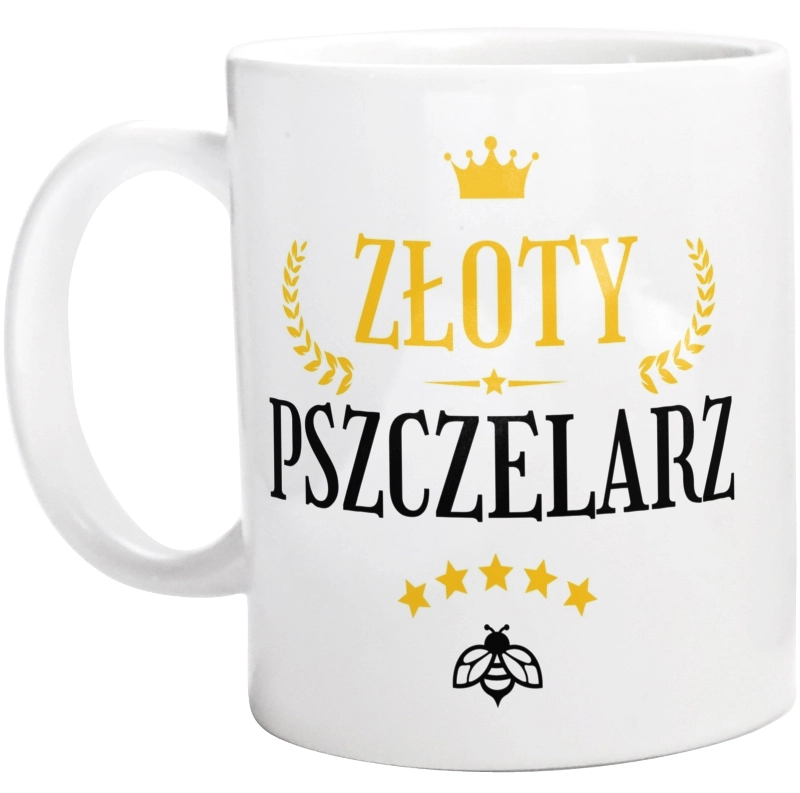 Złoty pszczelarz - Kubek Biały