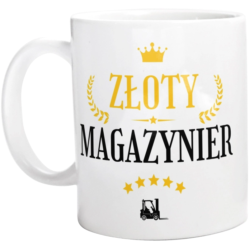 Złoty Magazynier - Kubek Biały