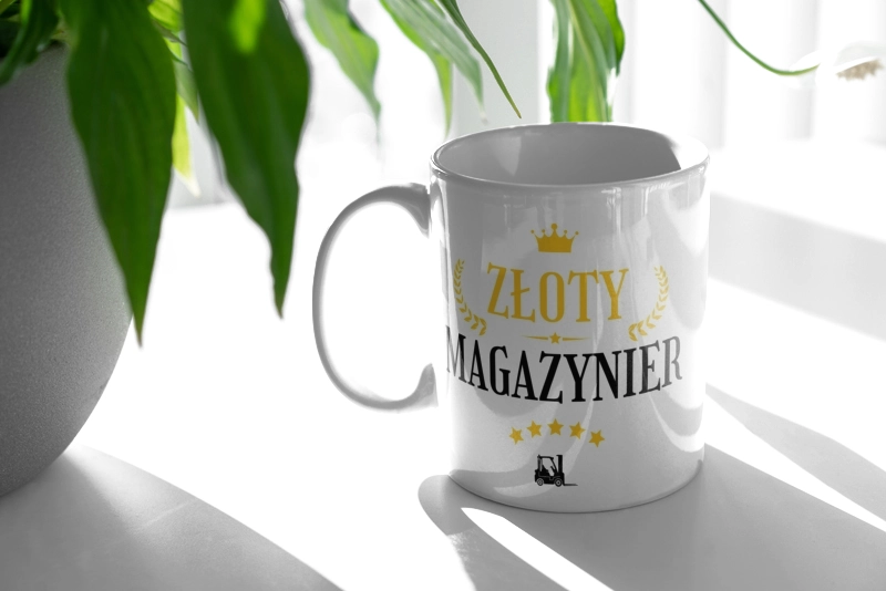 Złoty Magazynier - Kubek Biały