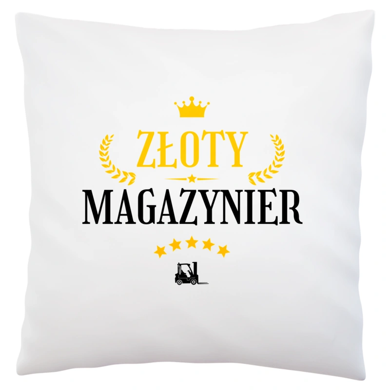 Złoty Magazynier - Poduszka Biała