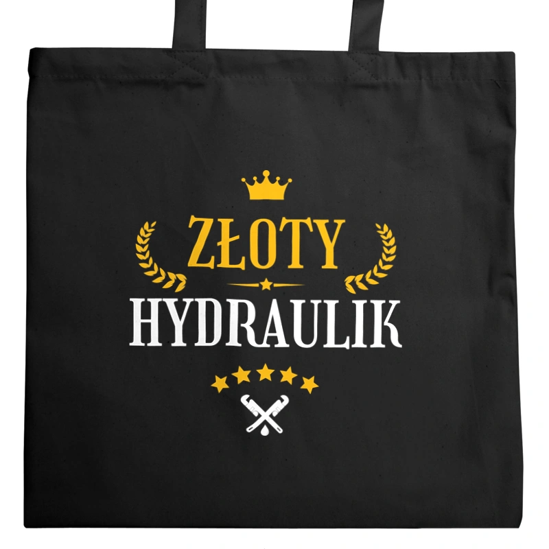 Złoty hydraulik - Torba Na Zakupy Czarna