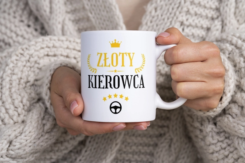 Złoty Kierowca - Kubek Biały