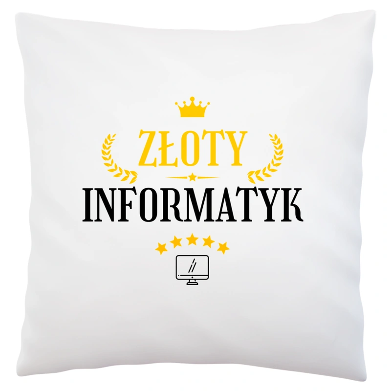 Złoty Informatyk - Poduszka Biała