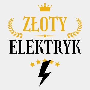 Złoty Elektryk - Męska Koszulka Biała