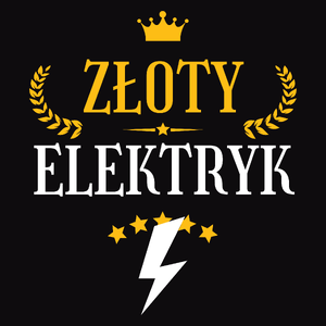 Złoty Elektryk - Męska Koszulka Czarna