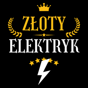 Złoty Elektryk - Torba Na Zakupy Czarna