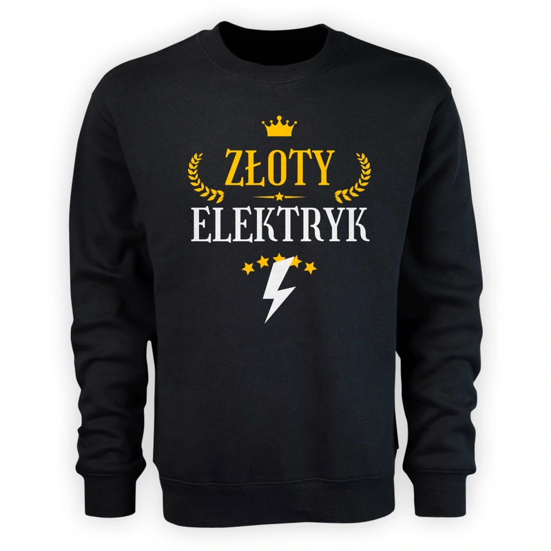 Złoty Elektryk - Męska Bluza Czarna