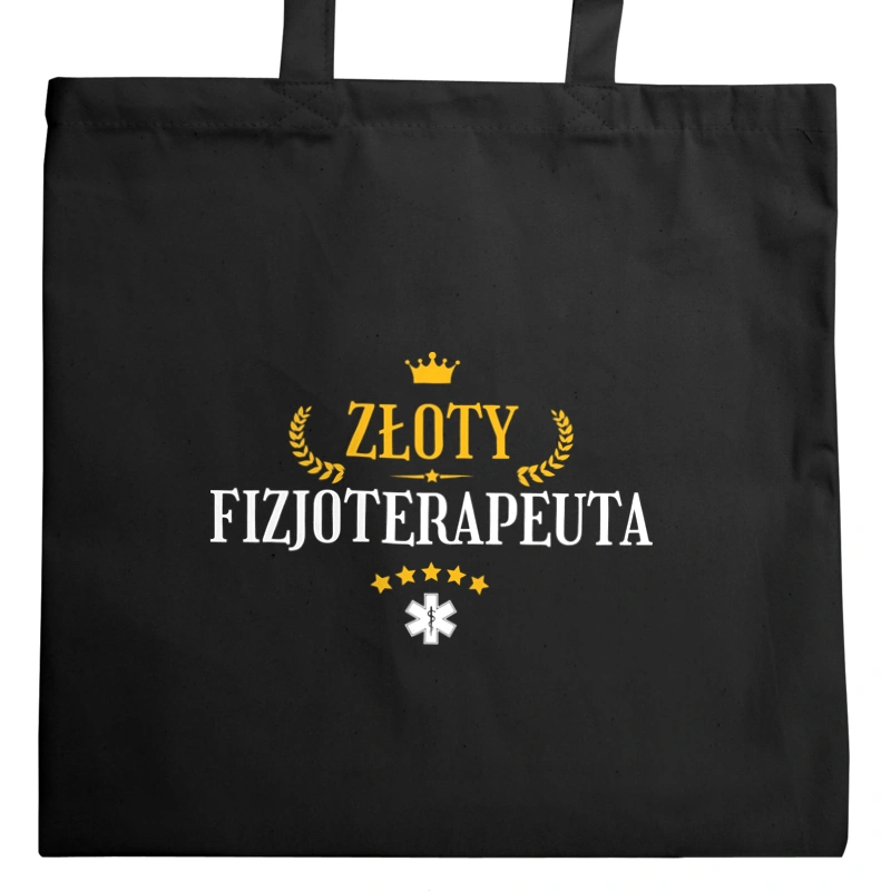 Złoty Fizjoterapeuta - Torba Na Zakupy Czarna