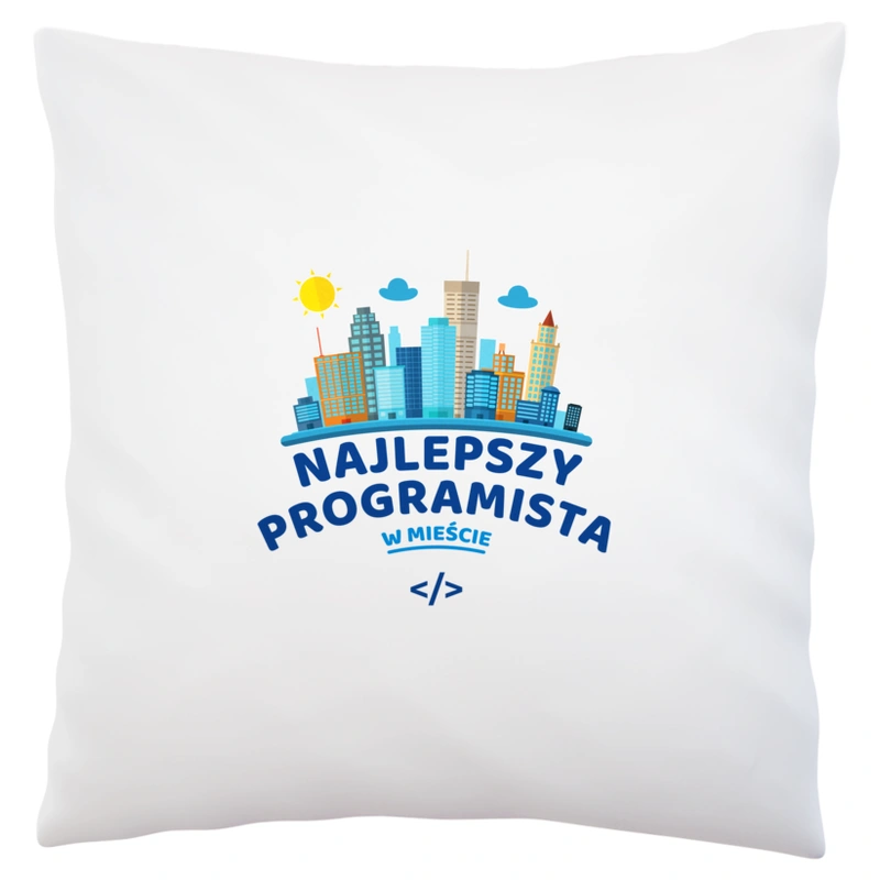 Najlepszy Programista W Mieście - Poduszka Biała