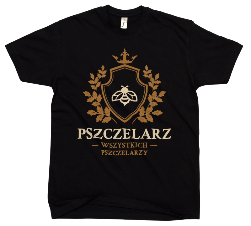 Pszczelarz Wszystkich Pszczelarzy - Męska Koszulka Czarna