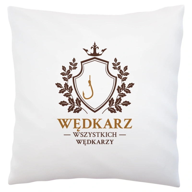 Wędkarz Wszystkich Wędkarzy - Poduszka Biała