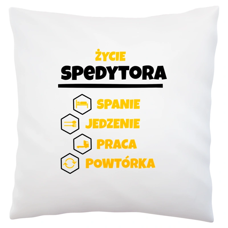 Spedytor - Spanie Jedzenie - Poduszka Biała